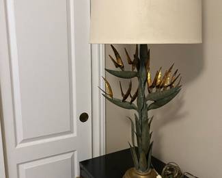 Bird of paradise metal lamp.