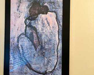 Picasso print framed picture.