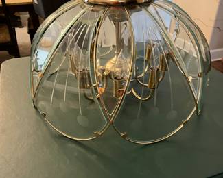 Beautiful crystal glass chandelier.