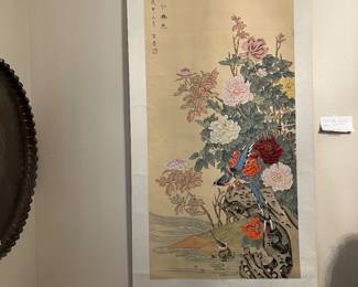 Scroll painted on silk