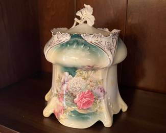R S Prussia biscuit jar