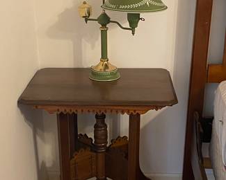 Eastlake table and just one of the incredible collection of mid-century lamps! 