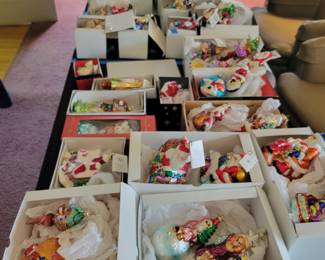 Hundreds of Christopher Radko Ornaments. 