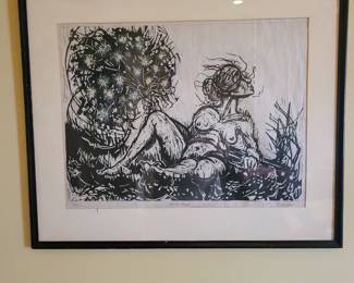 Illegibly Signed  Original Art. 