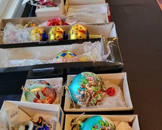 Hundreds of Christopher Radko Ornaments. 