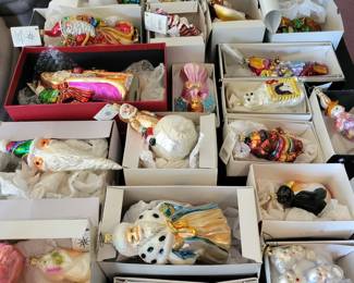 Hundreds of Christopher Radko Ornaments. 