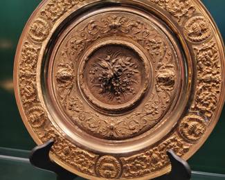 A Gilt Bronze Charger.
