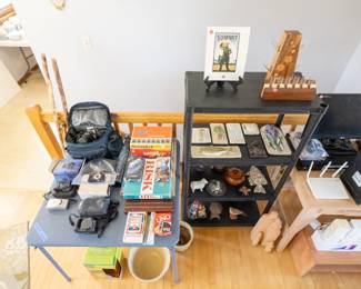 Vintage boardgames and cameras