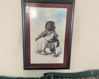 Print Native American child