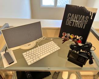 Still More Electronics including an Apple Wired Keyboard, Bose SoundDock Digital Music System, Sirius XM Model SXDI(A) and Satechi USB-C Multiport Pro Adapter.