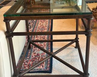 Side View of the Christopher Chodoff Bronze "Serpent" Coffee Table.