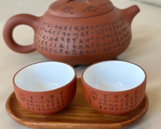 Fantastic 4 Piece Mini Teapot Set Signed with COA.