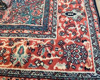Hand Woven 100% Wool "Medallion" Area Rug Made in USA, 5'9" x 9".