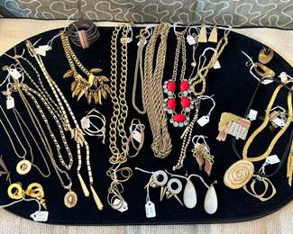 Small Sample of the Gold Tone and Brass Jewelry including Napier, Chico's and so Much More!