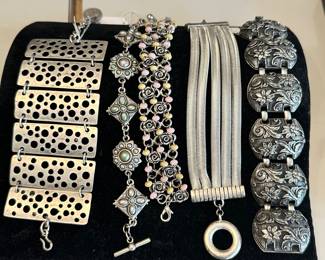 Great Selection of Sterling and Silver Bracelets Available.
