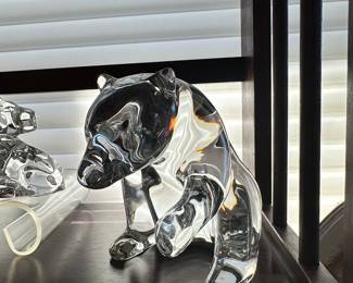Beautiful and Rare Baccarat Yellowstone Bear Measuring 8"W x 6"H