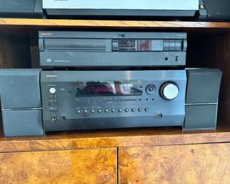 Up Close view of the Nakamichi CD Player, Bang & Olufsen Speakers and Integra CD Player.