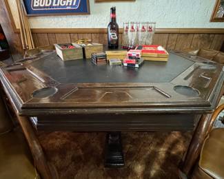 vintage billiards table