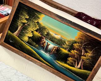 vintage velvet painting