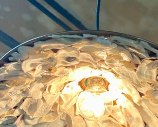 Pendent Light with Oyster Shells