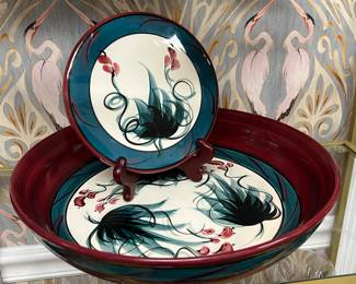 Gail Pittman Serving Bowl and Trivet