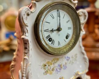 Antique Porcelain Ansonia Mantle Clock