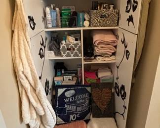 Storage Cabinet And Bath Essentials