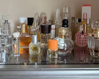 Oleg Cassini Crystal Perfume Bottles Burberry Chanel No 5 And More