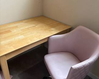 Desk And Swivel Office Chair