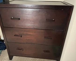 Three Drawer Wood Dresser