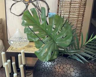 Home Decor Paper and Rattan Woven Floor Lamp Wall Art Mosaic Table Candle Holder Vases