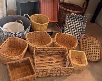 Large Lot of Baskets And Storage Bins