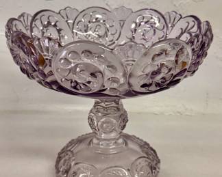 Pale Lavender Moon & Stars Footed Compote 