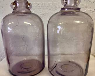 Gallon Jars Antique Purple Hue glass