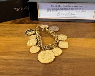 The Golden Caribbean Coin Charm Bracelet