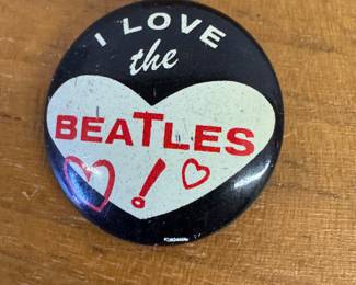 I love The Beatles pin vintage