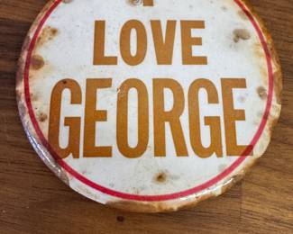 I LOVE GEORGE vintage Pin