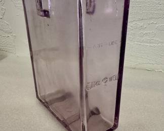 Vintage Purple Glass Gamewell Battery Case 