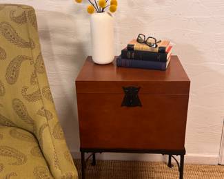 Wood & Metal side table/ file cabinet