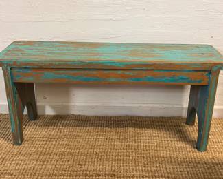 Painted distressed Bench