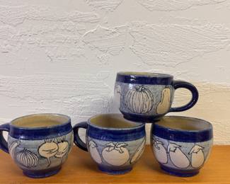 Signed Pottery Mugs 