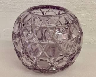 Purple glass Rose Bowl