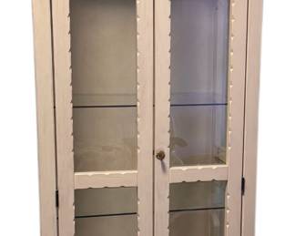 Tall Southwestern Inspired Display case lights and locks over 6’ tall 