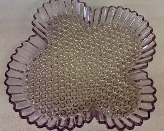 Purple glass Hobnail Tray