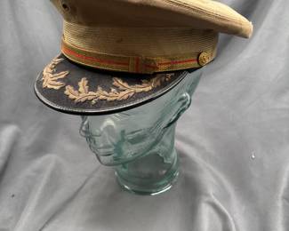1950's U.S. Marine Corps Oficer Khaki Visor Cap