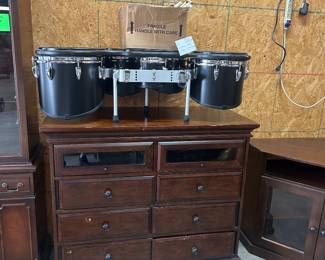 Entertainment center
Marching drums 