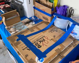 This is glass for stained art projects. Large pieces and small pieces along with tools