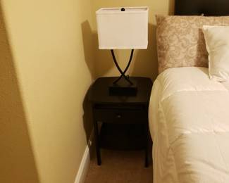 Pair of Night Stands and Lamp
