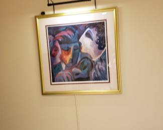 Art, Barbara A Wood, Masquerade, Vintage, Limited Edition Print Framed