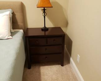 Nightstand and Lamps